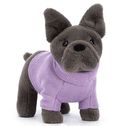 french bulldog in a sweater by jellycat