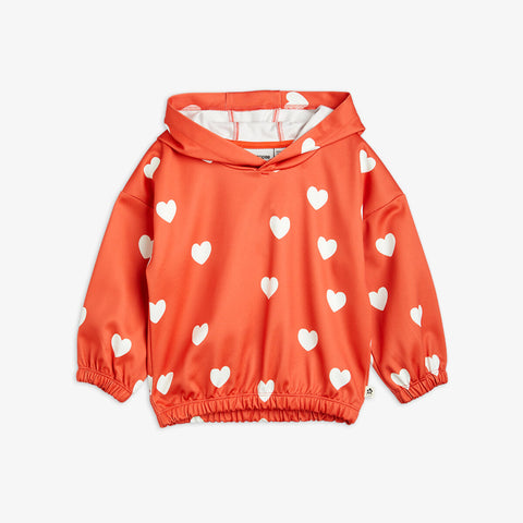 Hearts all over hoodie by Mini rodini