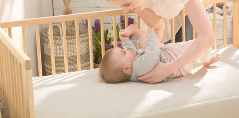 baby on Naturepedic mattress