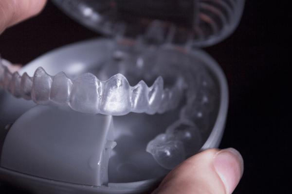 Clear retainers in case