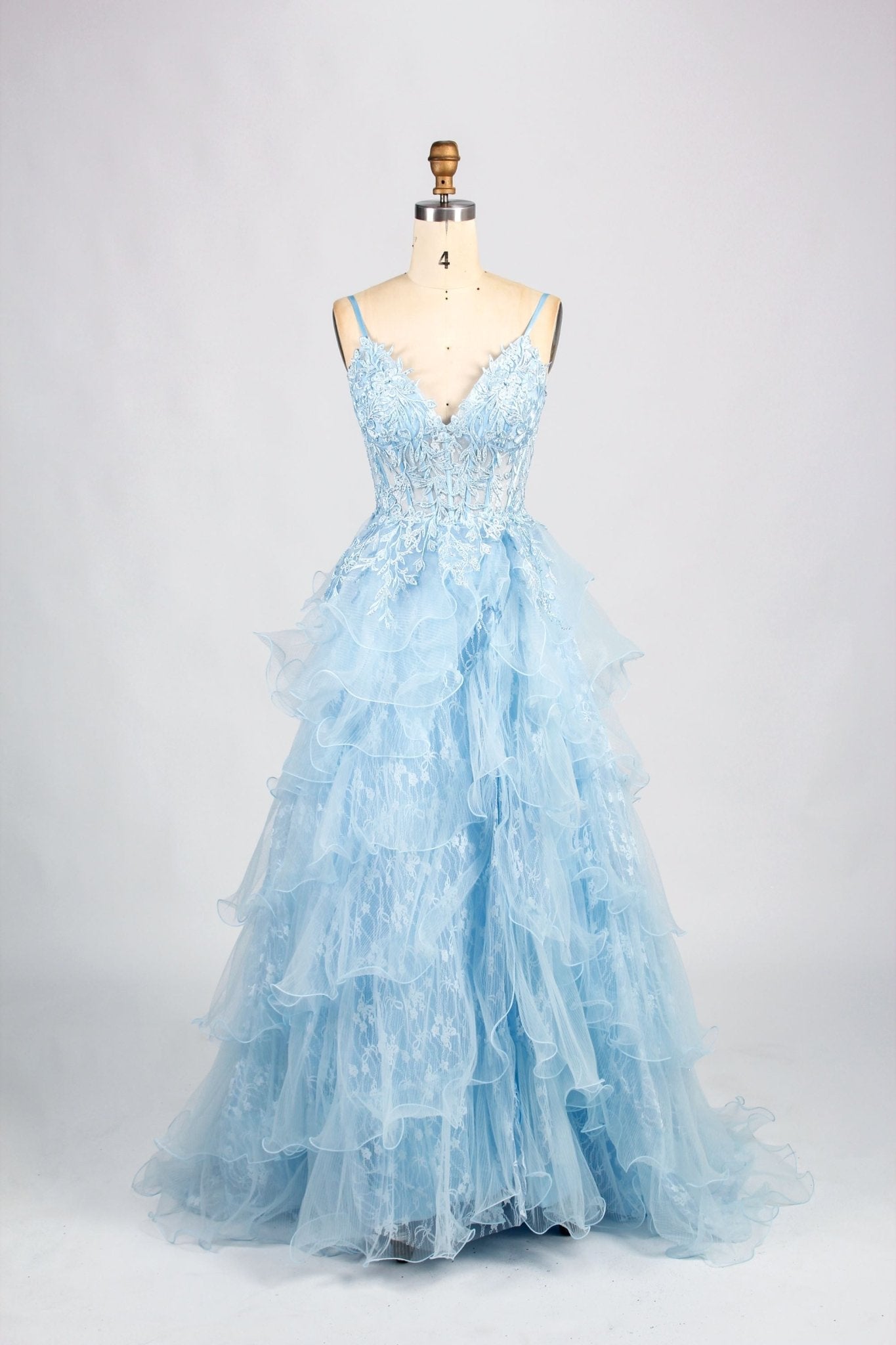 A-Line Prom Dresses Sparkle & Shine Dress Formal Floor Length Sleevele -  Princessly
