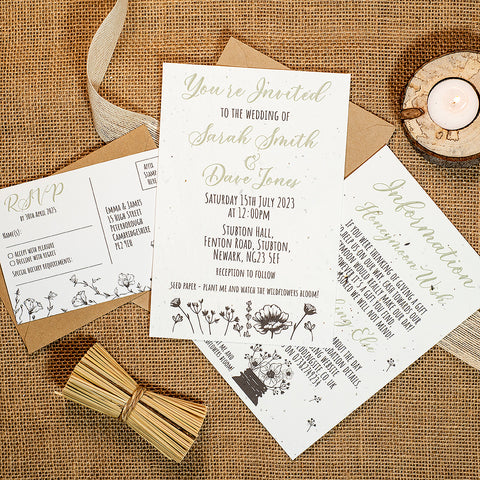 Country Garden wedding stationery collection