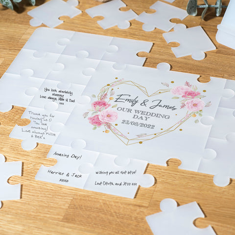 wedding guest book puzzle