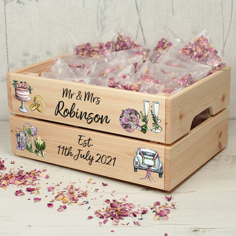 wedding confetti crate