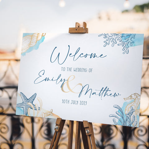 welcome wedding sign