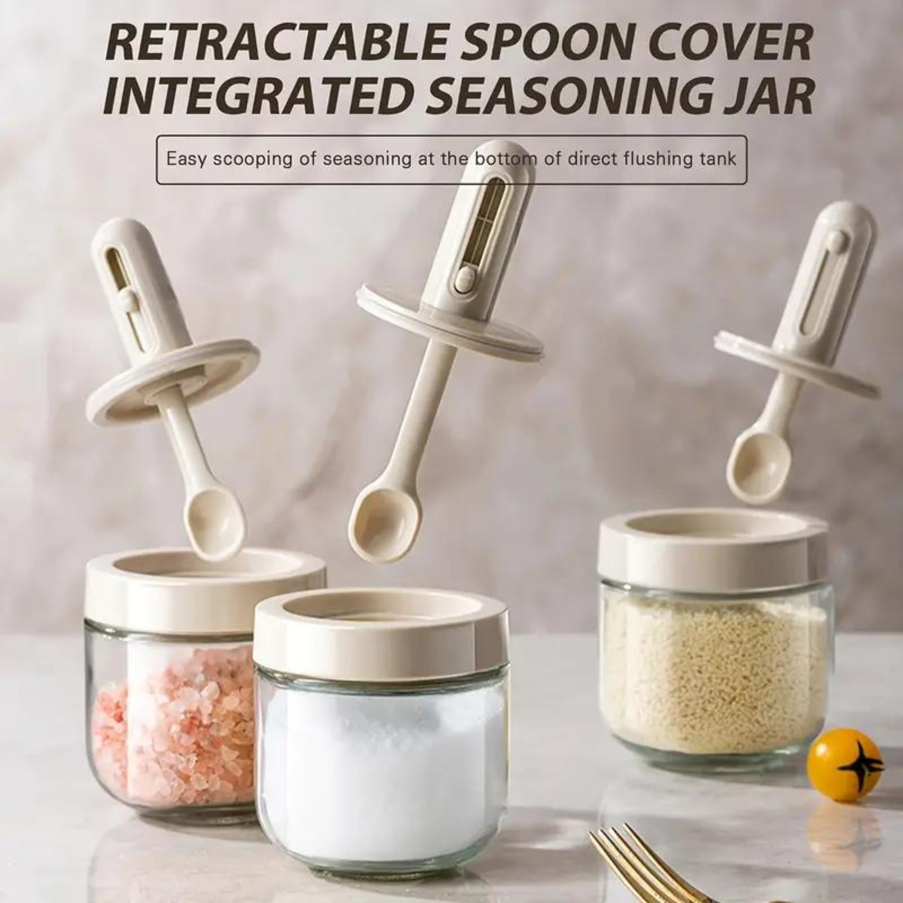 Seasoning Bottle Home Kitchen Seasoning Box Sub-packaging Salt Flavor Fine Seasoning Bottle Seasoning Spoon Storage Box Leak-proof Can Catering Service Cooking Tool