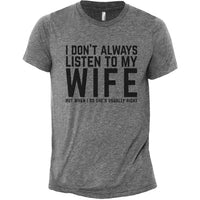 I Love It When My Wife Lets Me Go Fishing Printed Graphic Men's Crew T-Shirt Tee