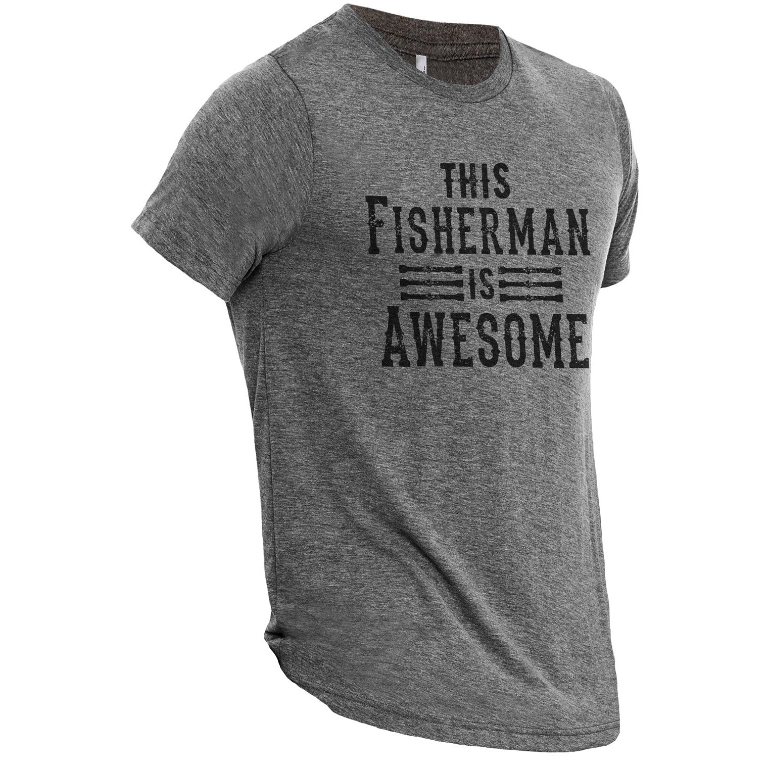 Gone Fishing Printed Graphic Men's Crew T-shirt Tee