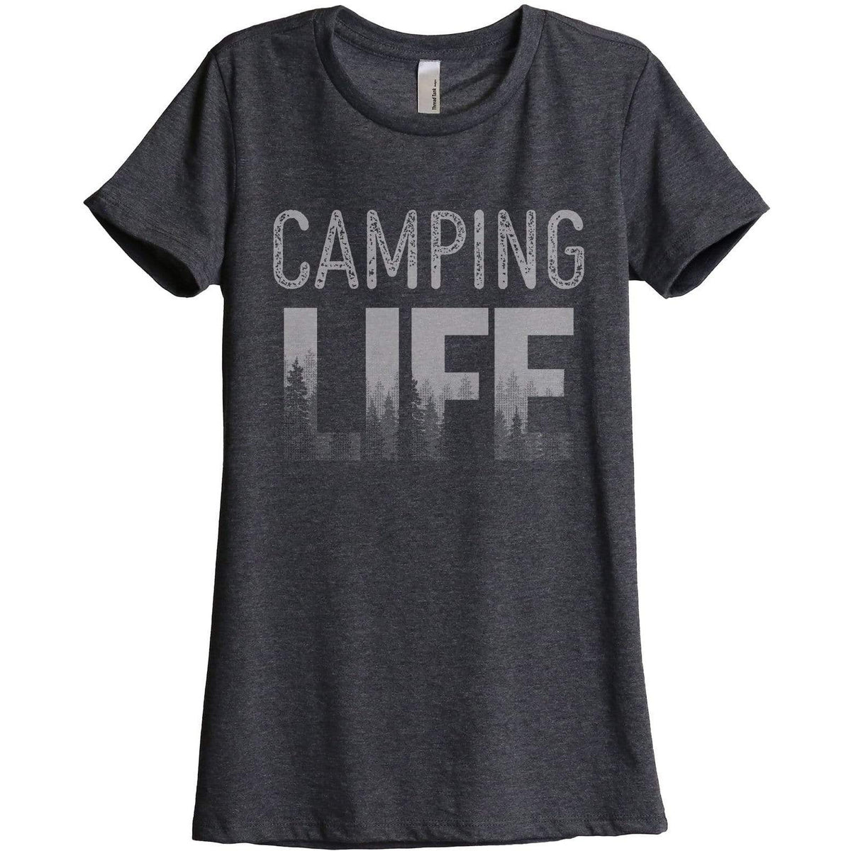 Camping Life Women Relaxed Crew T-Shirt Tee Graphic Top - threadtank ...