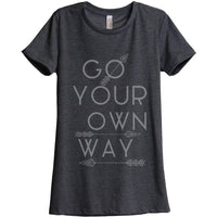 Go Your Own Way Women Relaxed Crew T-Shirt Tee Graphic Top - Stories ...
