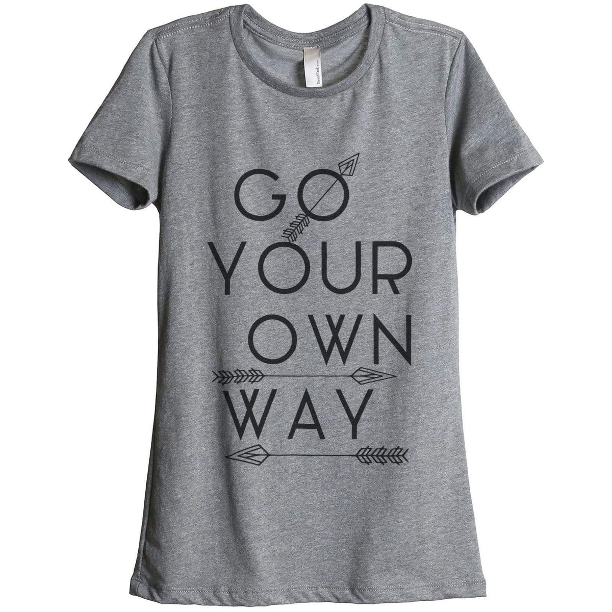 Go Your Own Way Women Relaxed Crew T-Shirt Tee Graphic Top - Stories ...