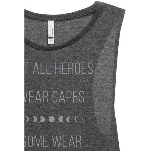 Not All Heroes Wear Capes Some Wear Yoga Pants Women's Fashion Relaxed  T-Shirt Tee Heather Tan Small