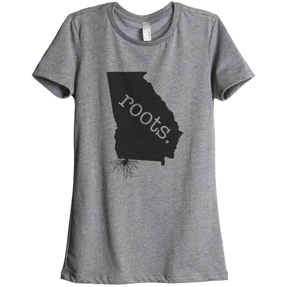 Home Roots State Georgia GA Women Relaxed Crew T-Shirt Tee Graphic Top ...