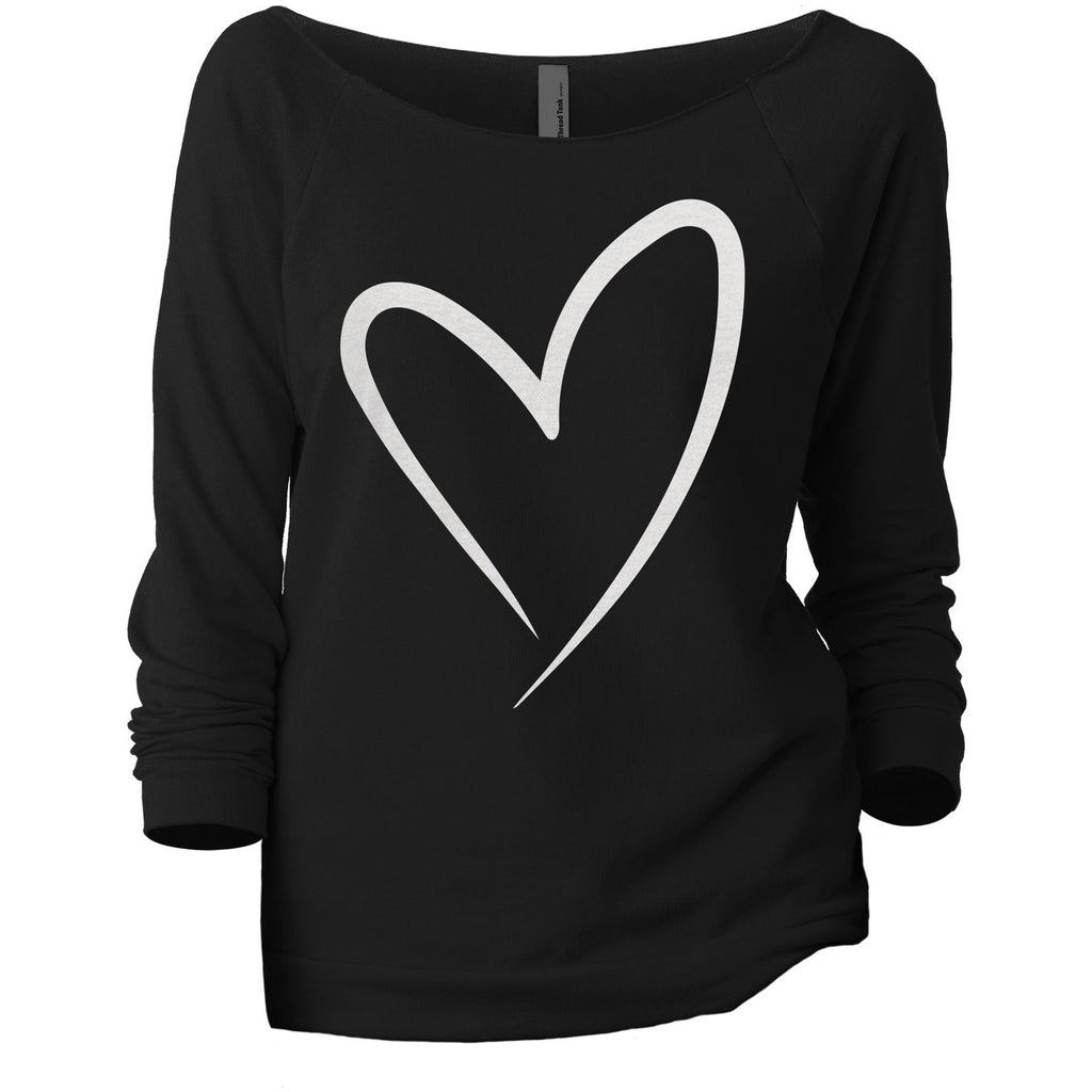 Simply Heart Women 3/4 Sleeves Slouchy Sweatshirt for Women