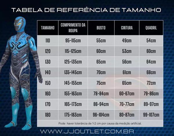 Besouro Azul - Medidas