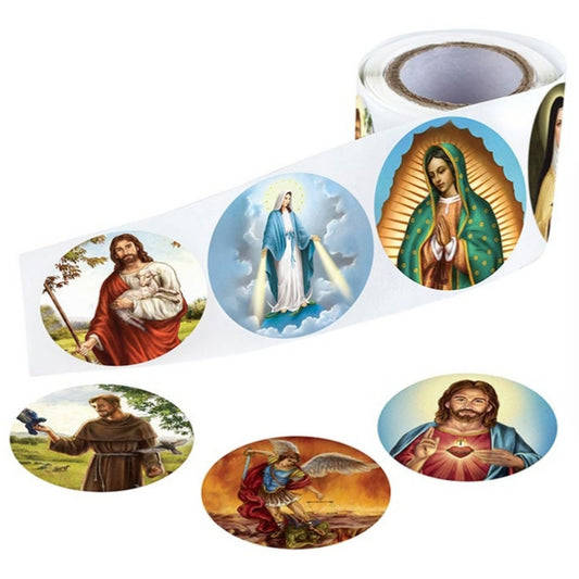 Set of Seasonal Wreath Stickers, Magnets - Young & Wild Catholic Mama