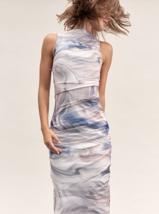 Nura Dress in Orbit Print