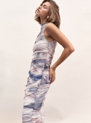 Nura Dress in Orbit Print