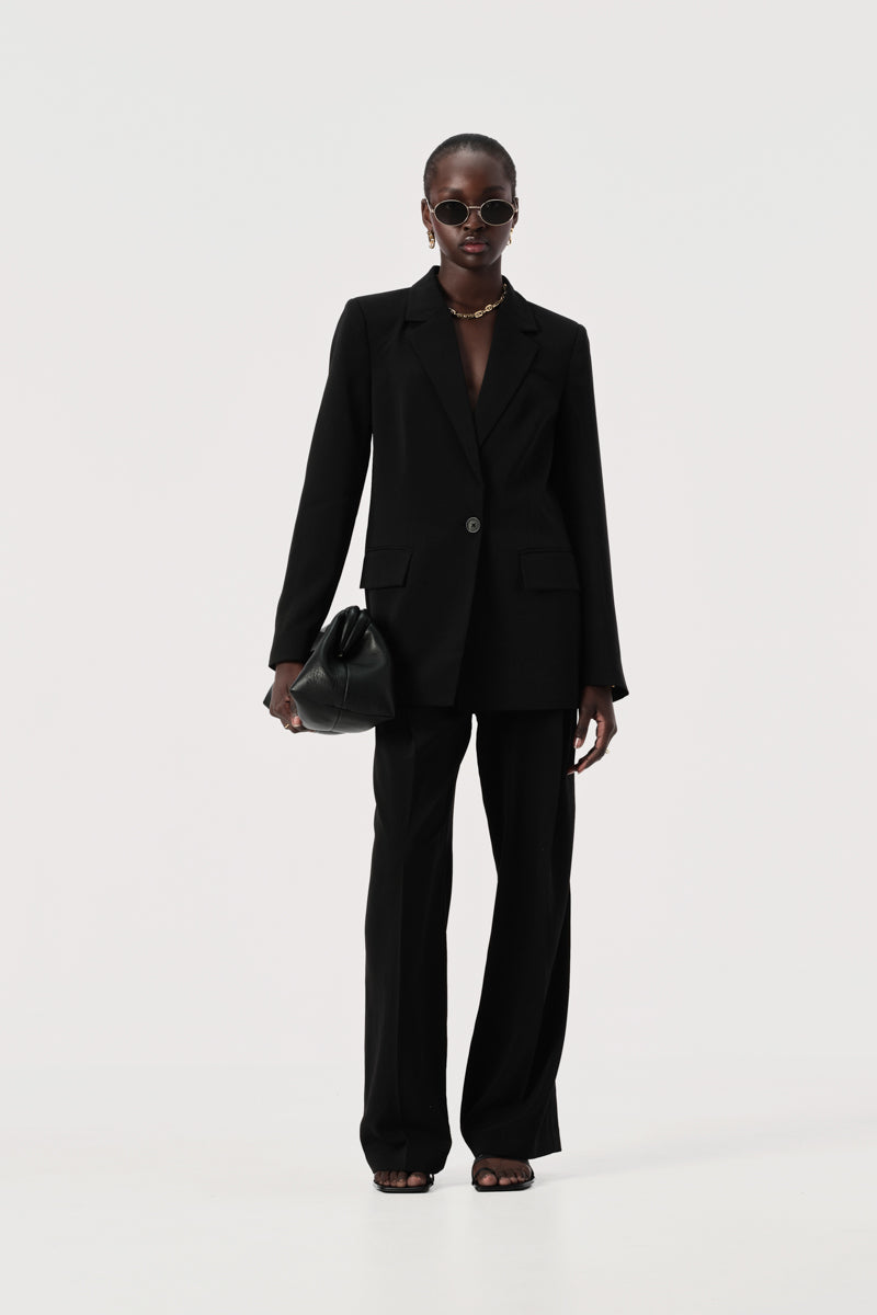 Aida Tailored Blazer in Black | Elka Collective