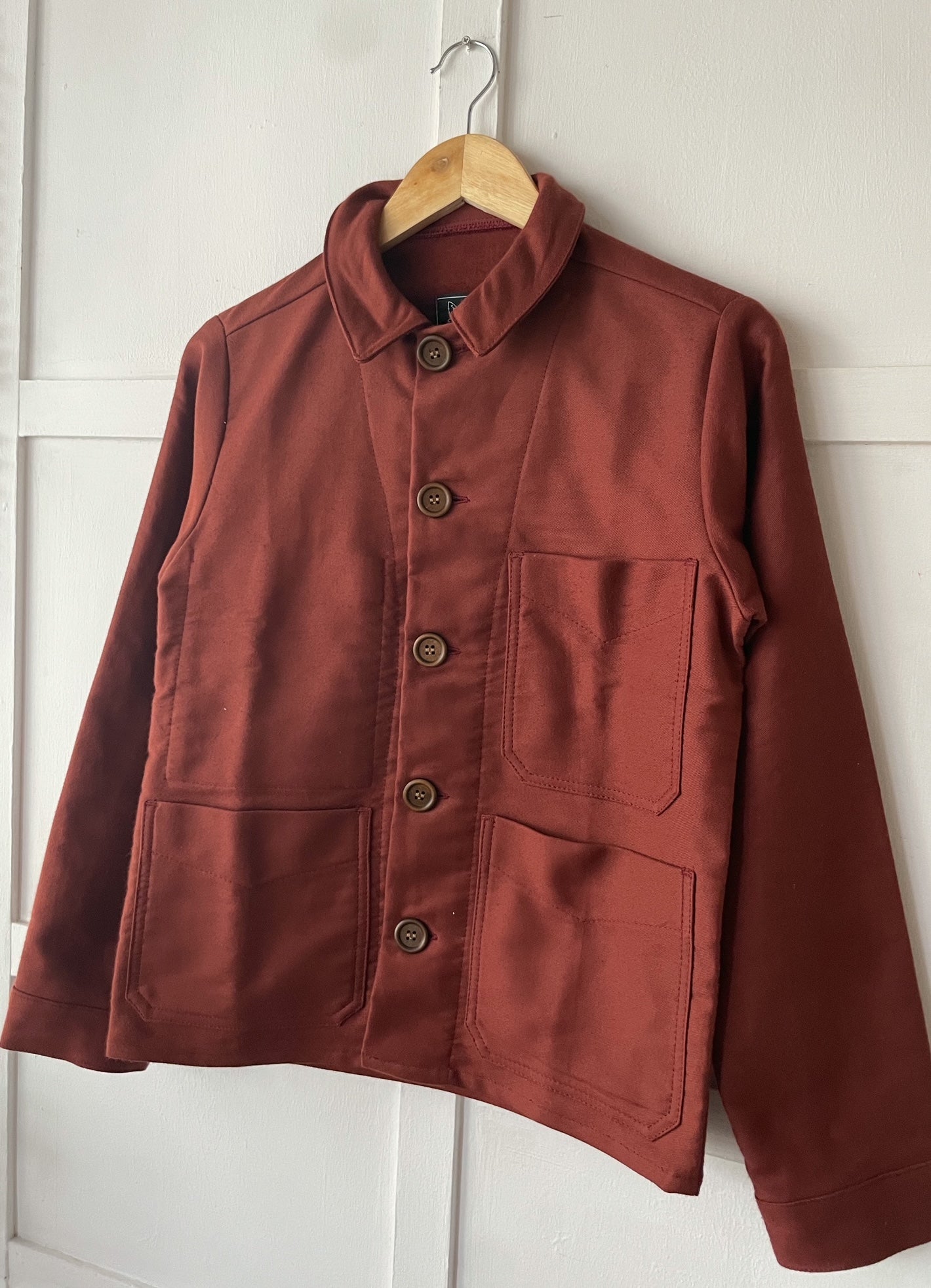 50s Moleskin French Chore Jacket Rust Brown