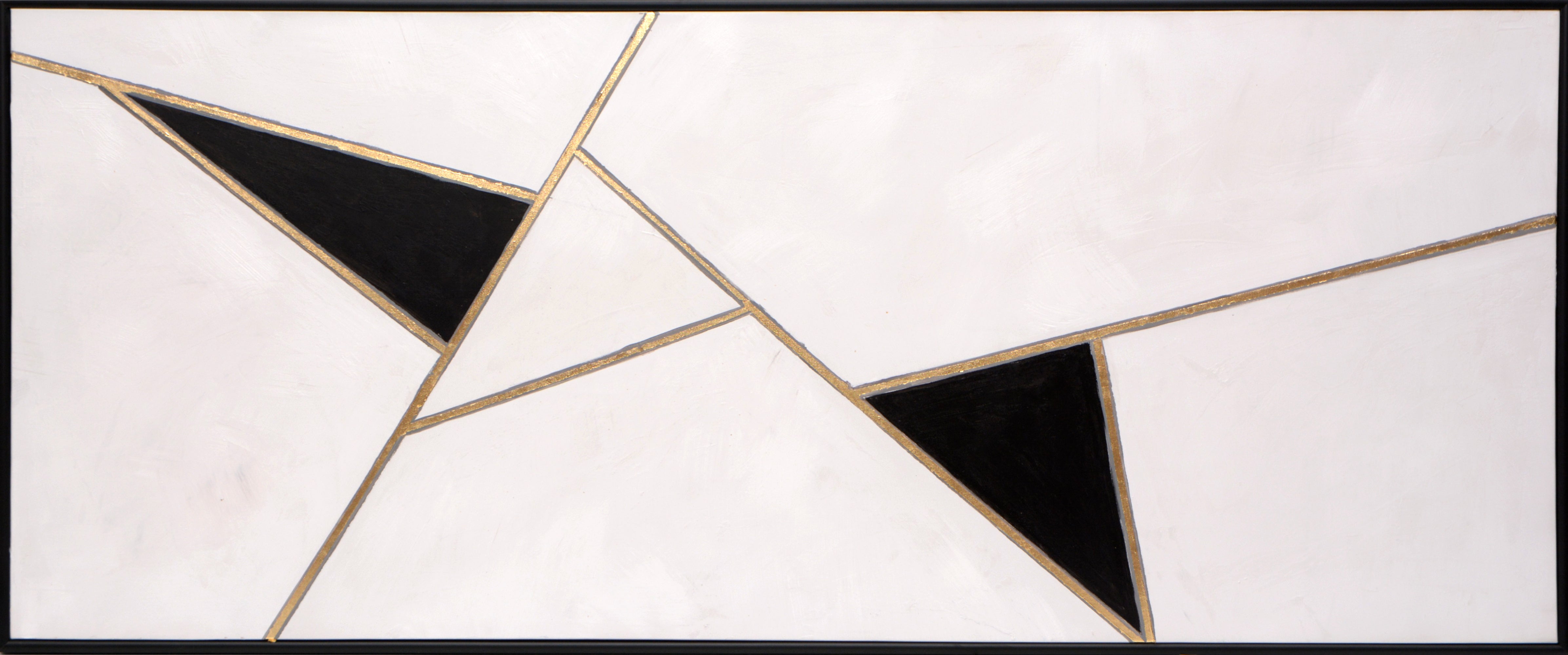 Geometric Relation - 72" X 30" - Black Floater Frame | Sunpan Furniture - A0206