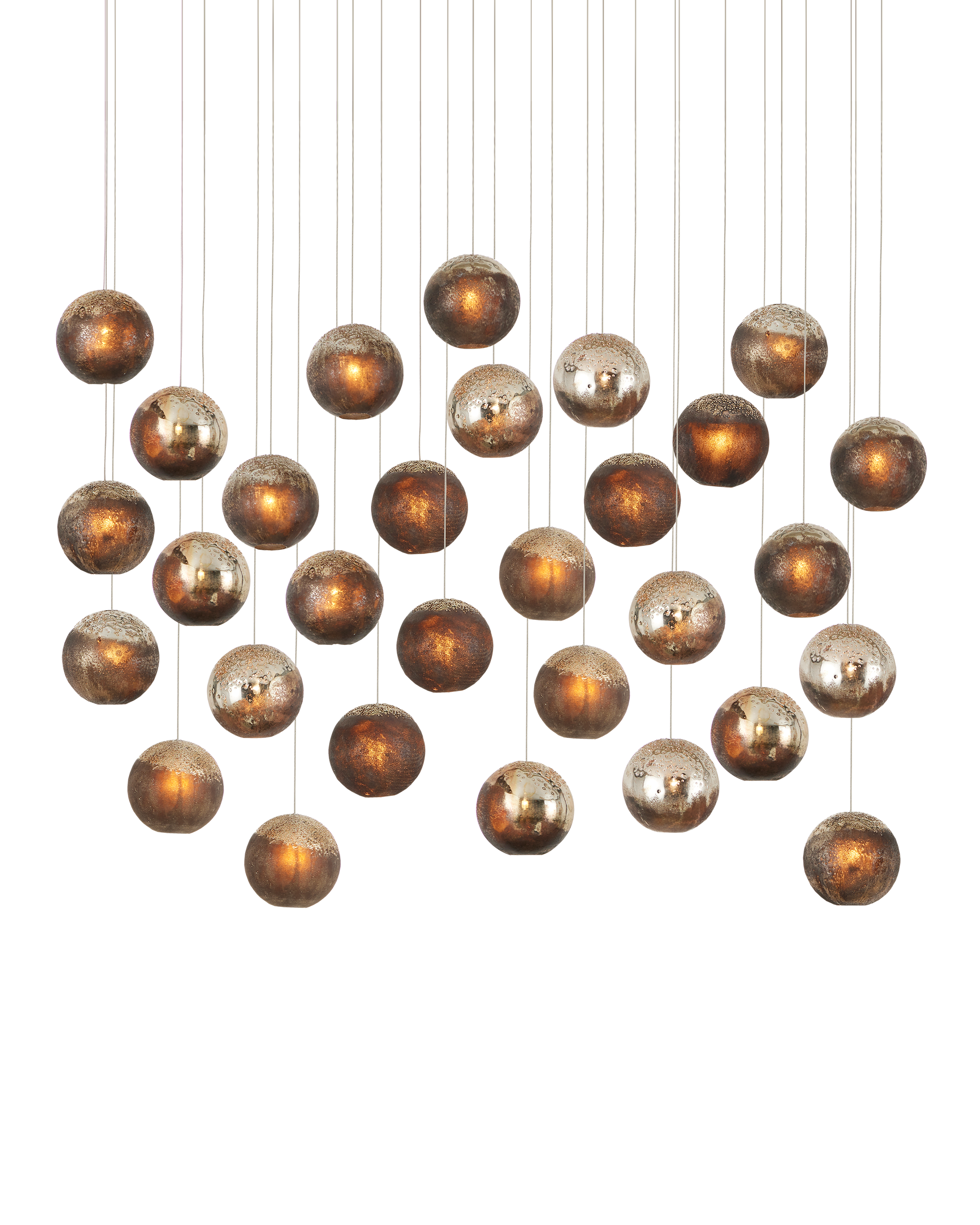 Currey & Co Pathos 30-Light Linear Multi-Drop Pendant | 9000-1017