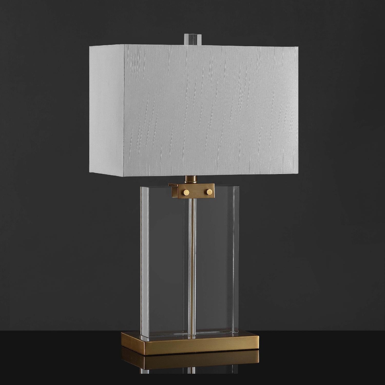Safavieh Couture Maddock Crystal Table Lamp - Clear / Gold