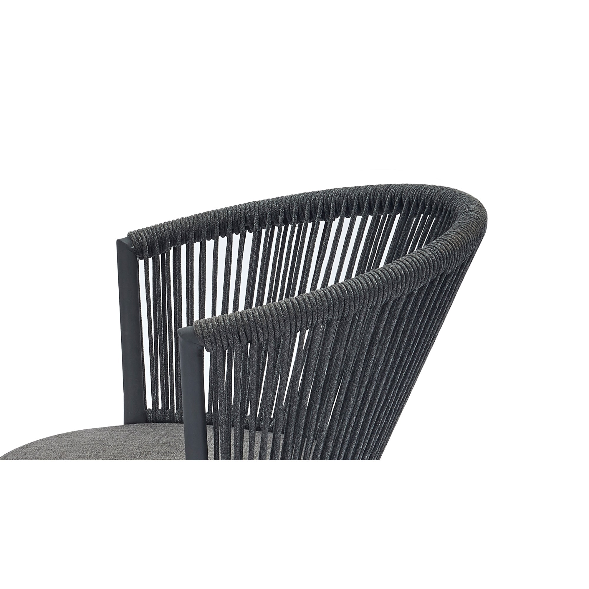 Modern outdoor table and chair woven-belt rope wicker hand-make weaving