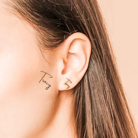 Handwritten Custom Name Earrings
