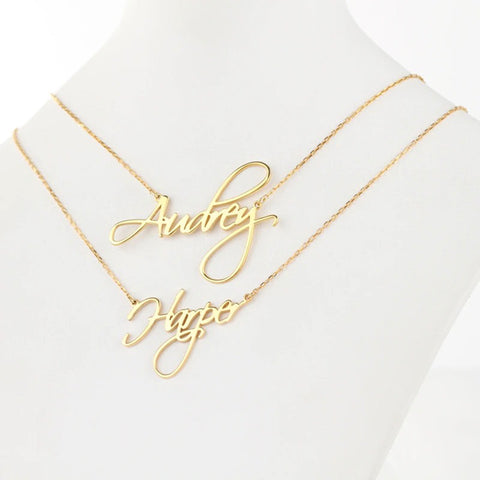 Custom Name necklace Gold
