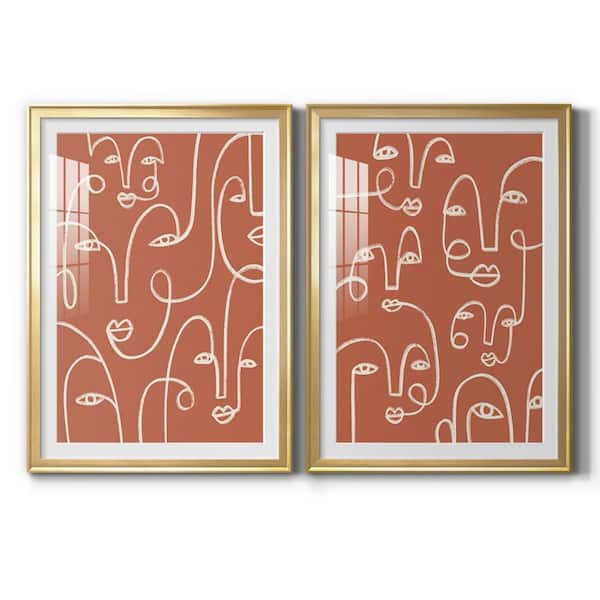 Connected Expressions I by Wexford Homes 2-Pieces Framed Abstract Paper Art Print 26.5 in. x 36.5 in.