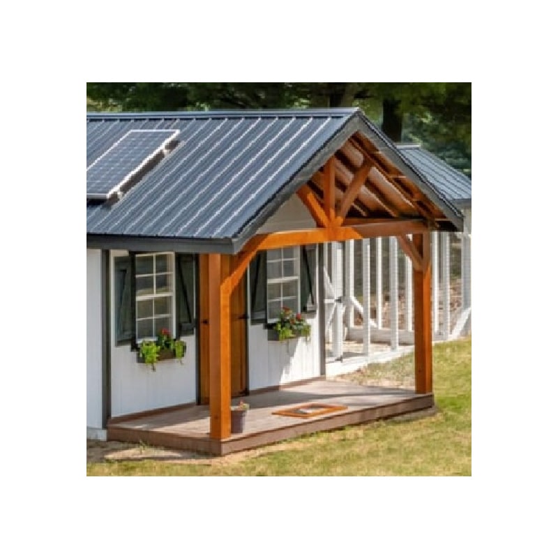 Hen House Collection Covered Front Porch Gambrel Chicken Coop