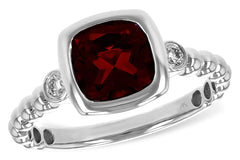 Garnet and Diamond Ring