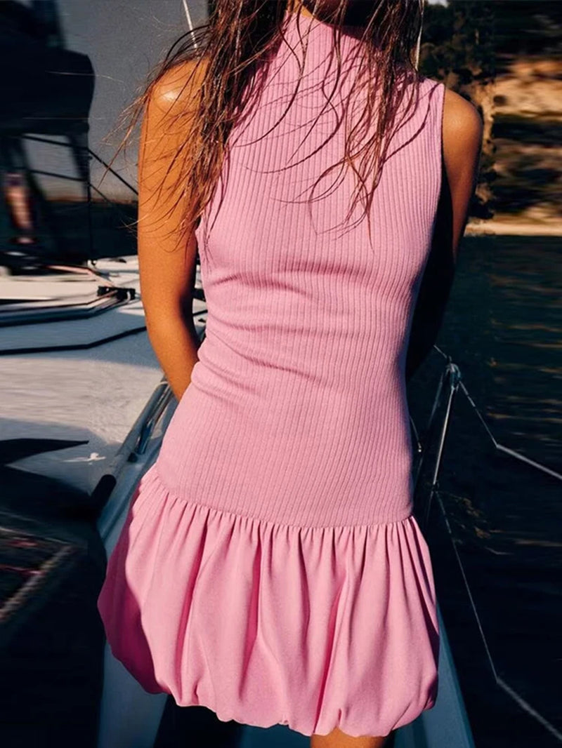 Elegant Backless Knit Mini Dress for Women - Spring/Summer Fashion - Image 8