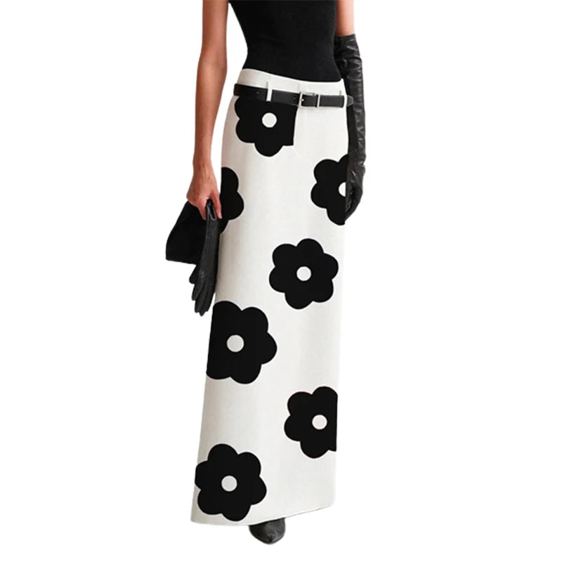 Floral Split-Back Long Skirt for Summer Casual Wear - Image 5