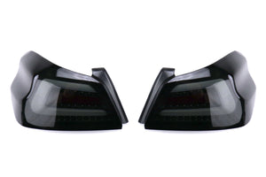 SubiSpeed USDM TR Style Sequential Tail Lights - Smoked Lens/Black Base/White Bar - 2015-2021 Subaru WRX / STI - Outsider Performance USA