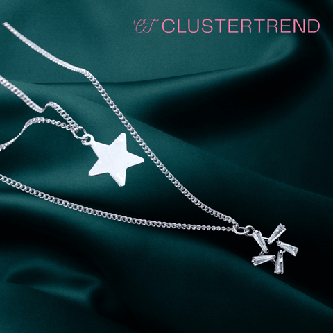 silver necklace online-clustertrend