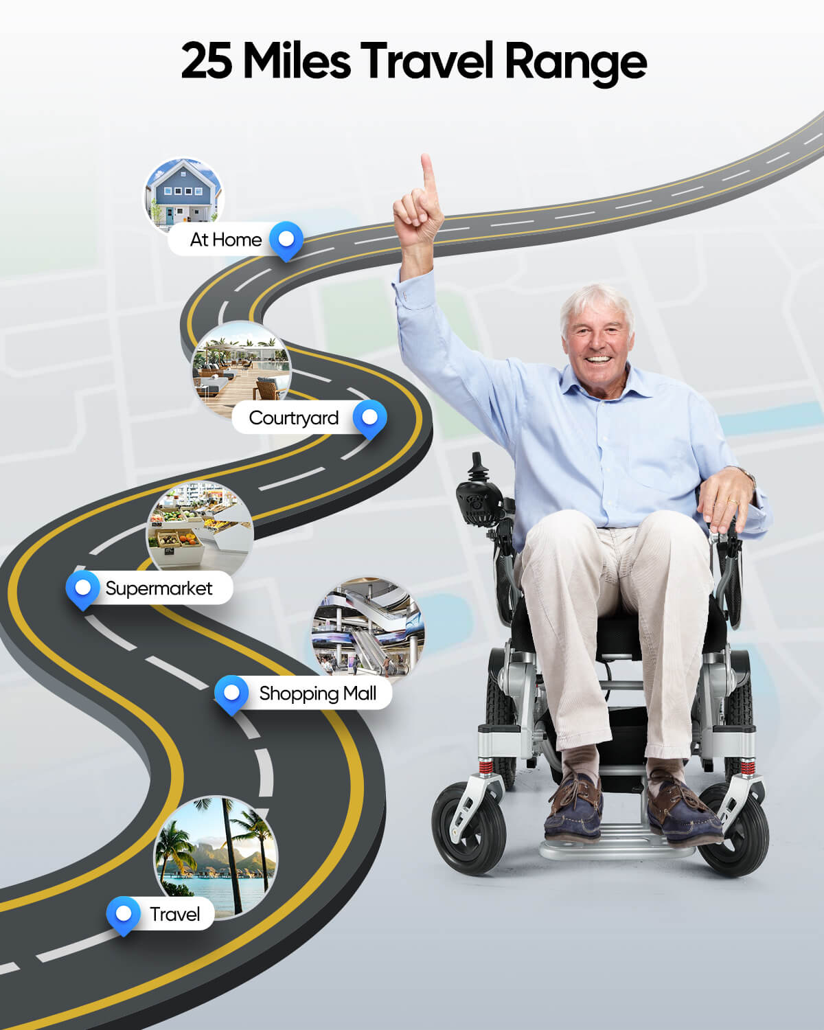 Verpal Lightweight Intelligent Folding Power Wheelchair YL9000 - Image 4
