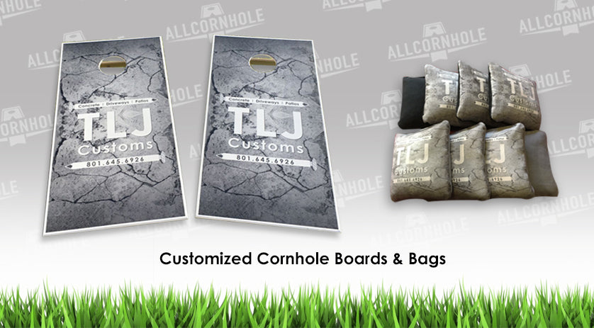 customized cornhole boards and bags