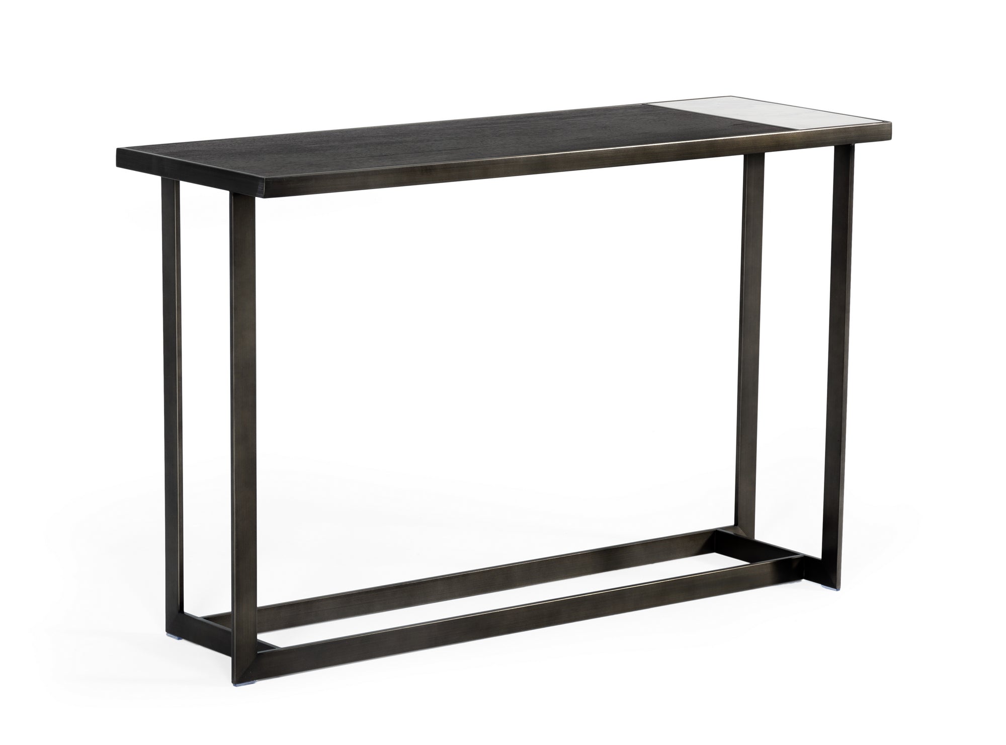 Modrest Fargo Modern Ceramic & Grey Walnut Console Table