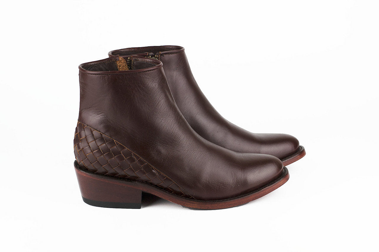 burgundy leather ankle boots womens