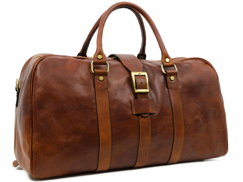 Tender is the Night - Brown Leather Duffle Bag by Time Resistance ...