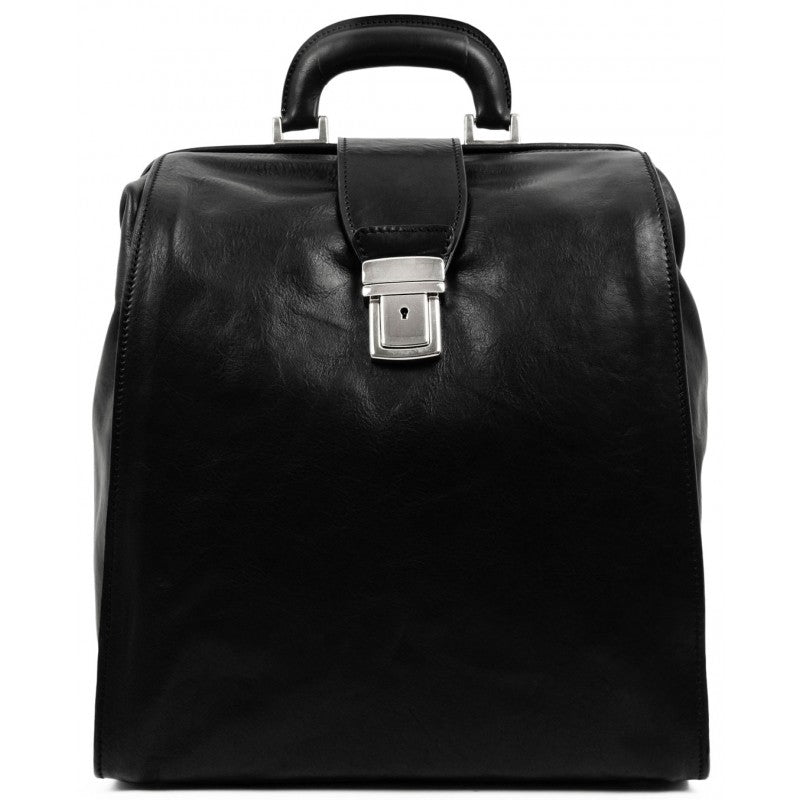 A Brief Story of Time - Black Leather Backpack by Time Resistance ...