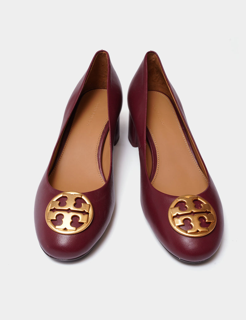 Tory Burch Chelsea 50MM Pump Nappa Leather - Claret