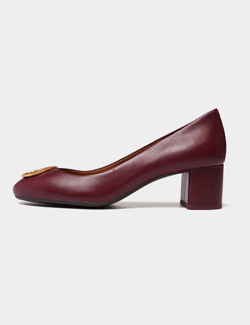 Tory Burch Chelsea 50MM Pump Nappa Leather - Claret