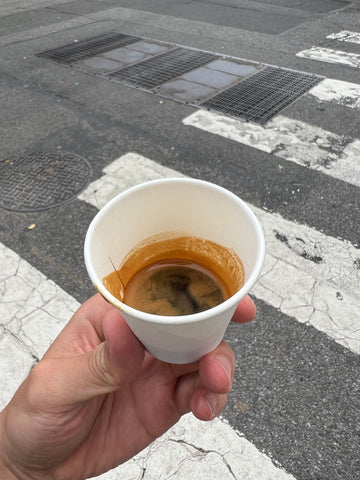 Shot of espresso from Blue Dove Coffee