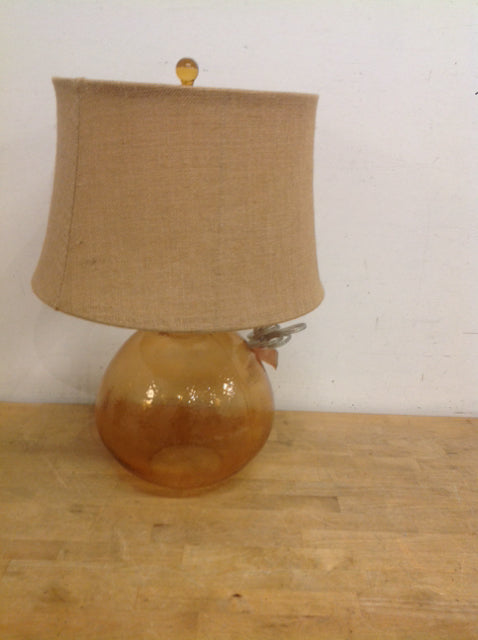 24" Amber Glass Lamp