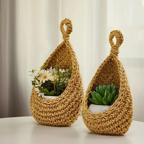 Fruit Vegetable Basket::Wall Hanging Basket::jute basket bag:::Hanging Fruit Baskets
