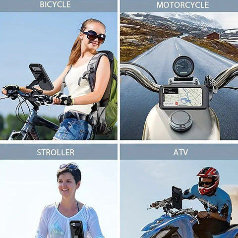 Secure Waterproof Motorcycle Phone Holder GPS Mount