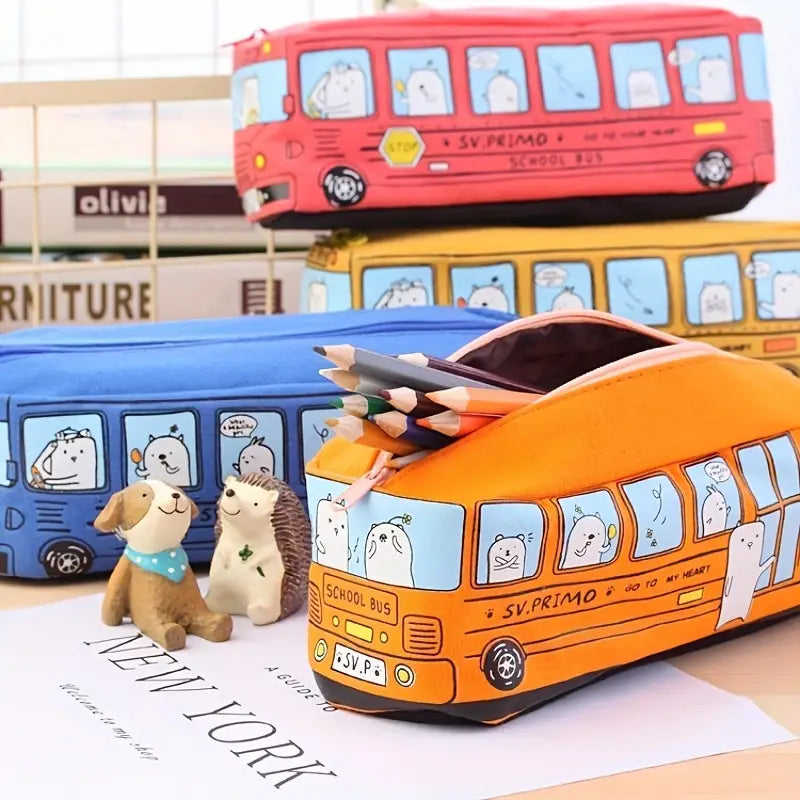 Cute Bus Shaped Pencil Case